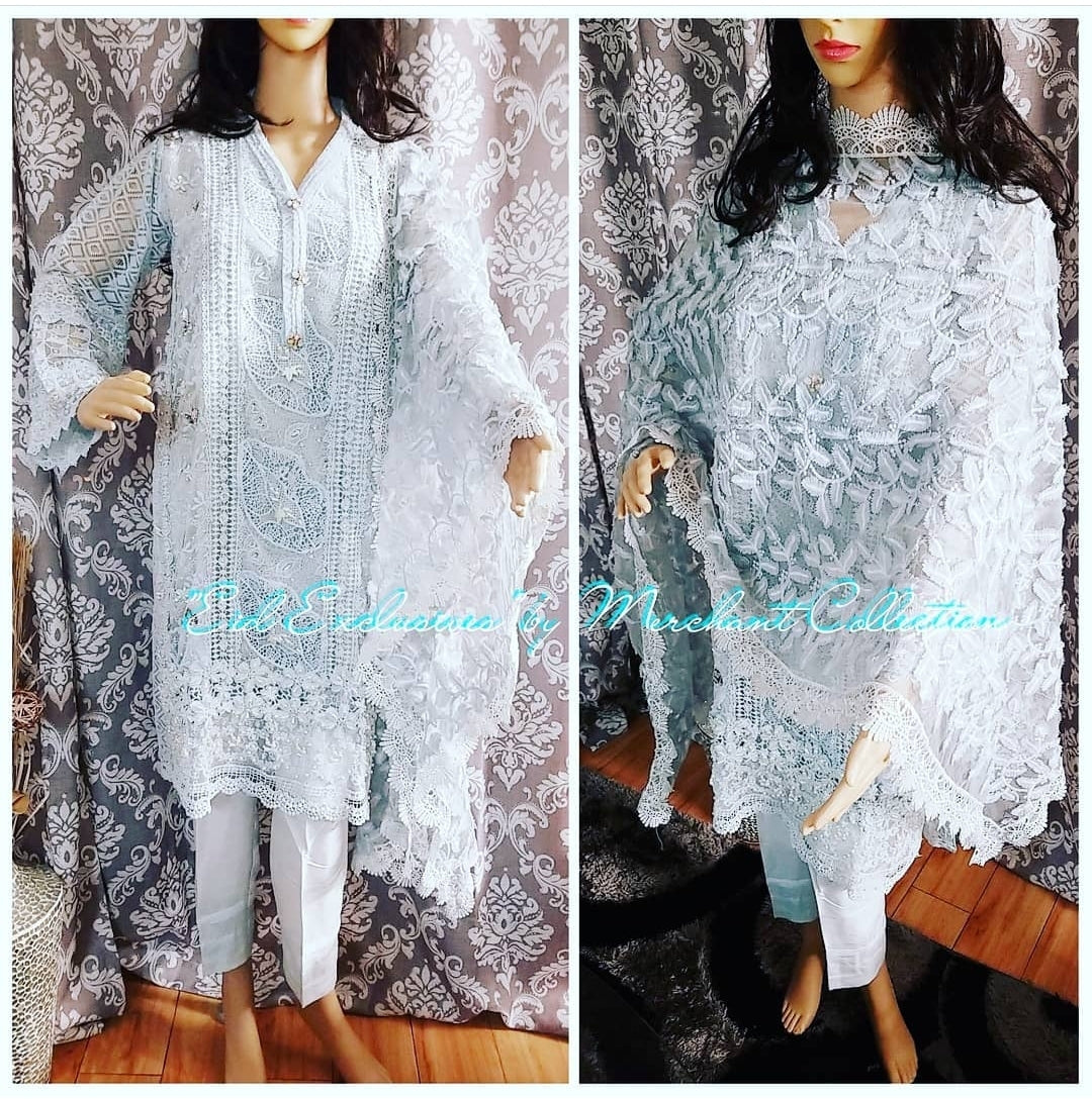 Cinderella-Blue Crochet 3 Pcs Dress