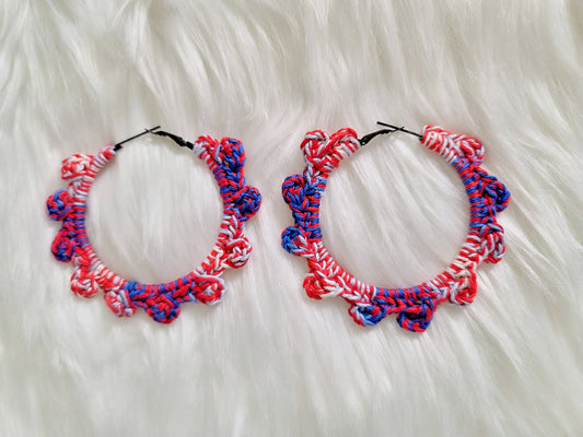 Patriotic Crochet Hoops