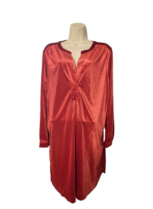 Velvet Plus-size  Tunic( Red)