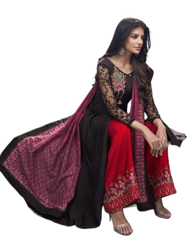 Red & black Indian Kurti Palazo dress