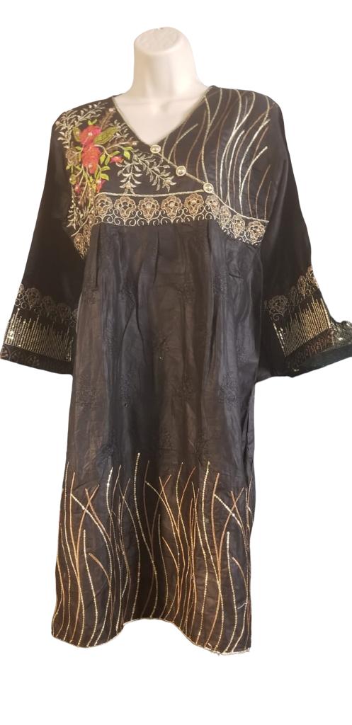 Black Embroidered Kurti