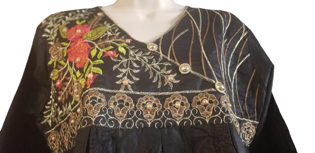 Black Embroidered Kurti